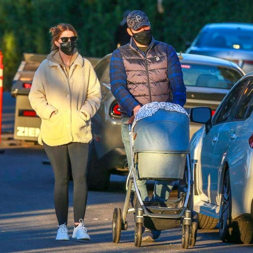 Chris Pratt and Katherine Schwarzenegger take their first outing with brand new baby