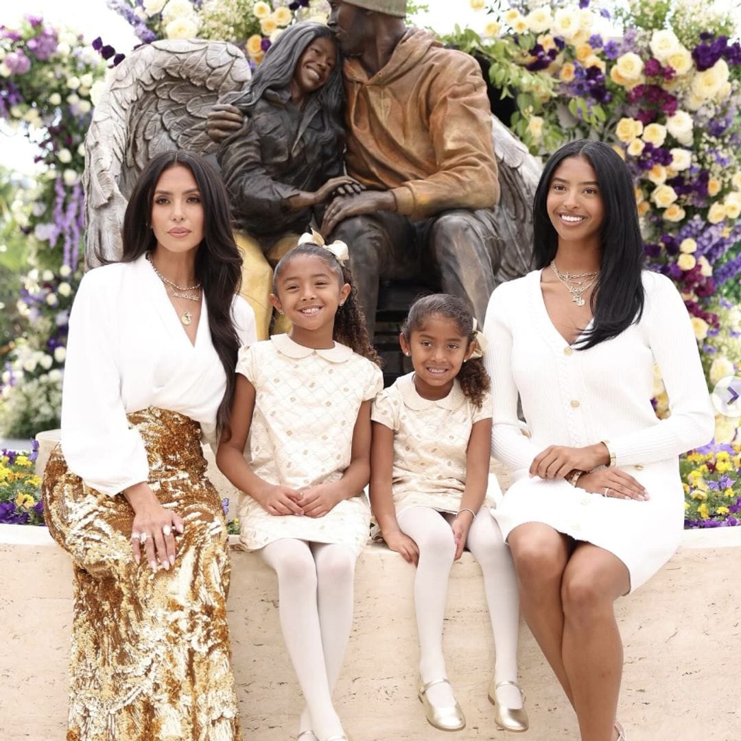 Vanessa Bryant and her daughters unveil Kobe and Gigi 'girl dad' statue