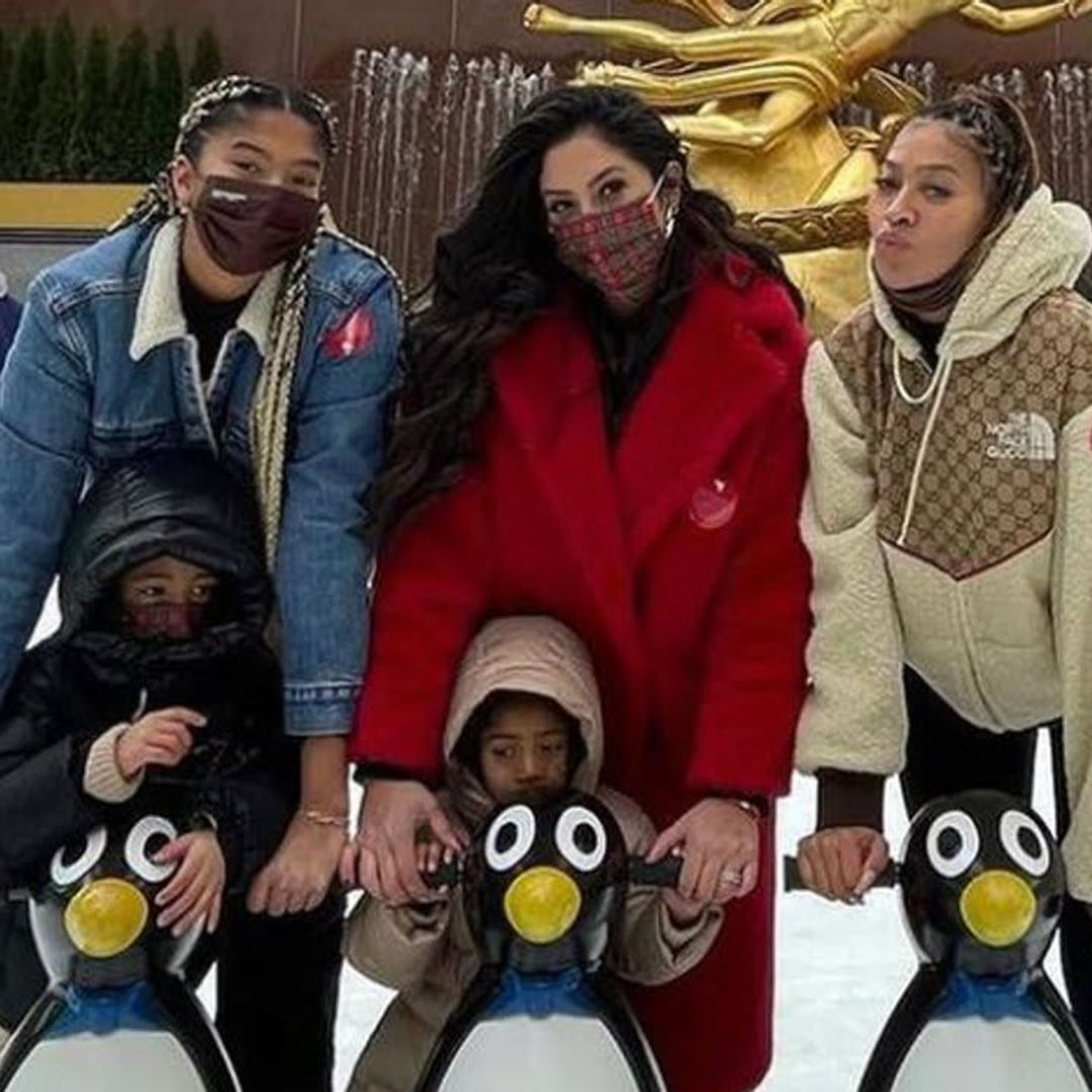 Vanessa Bryant, ‘auntie’ La La Anthony, and their kids spend the day laughing, reflecting, and ice skating