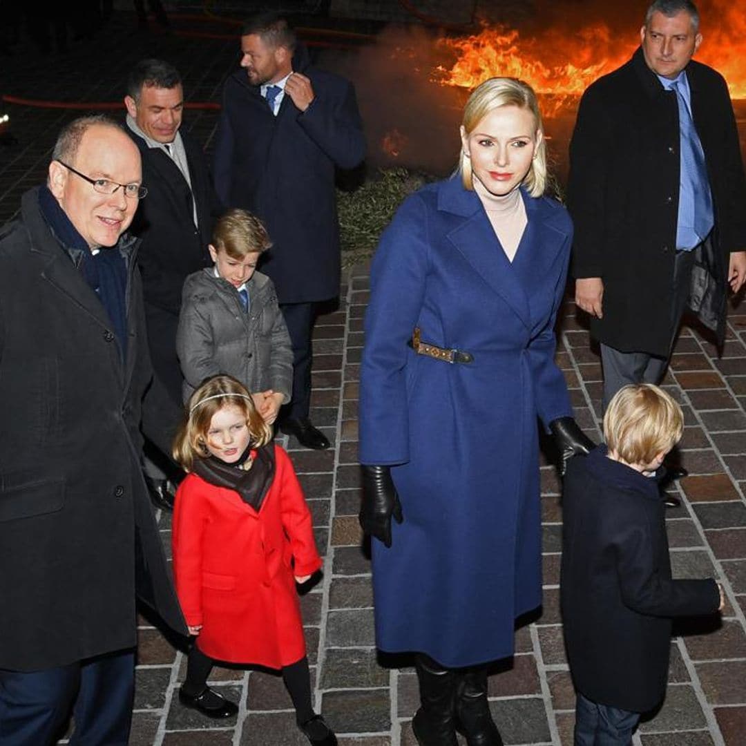 Princess Charlene and Prince Albert's twins charm well-wishers on their first ever royal walkabout