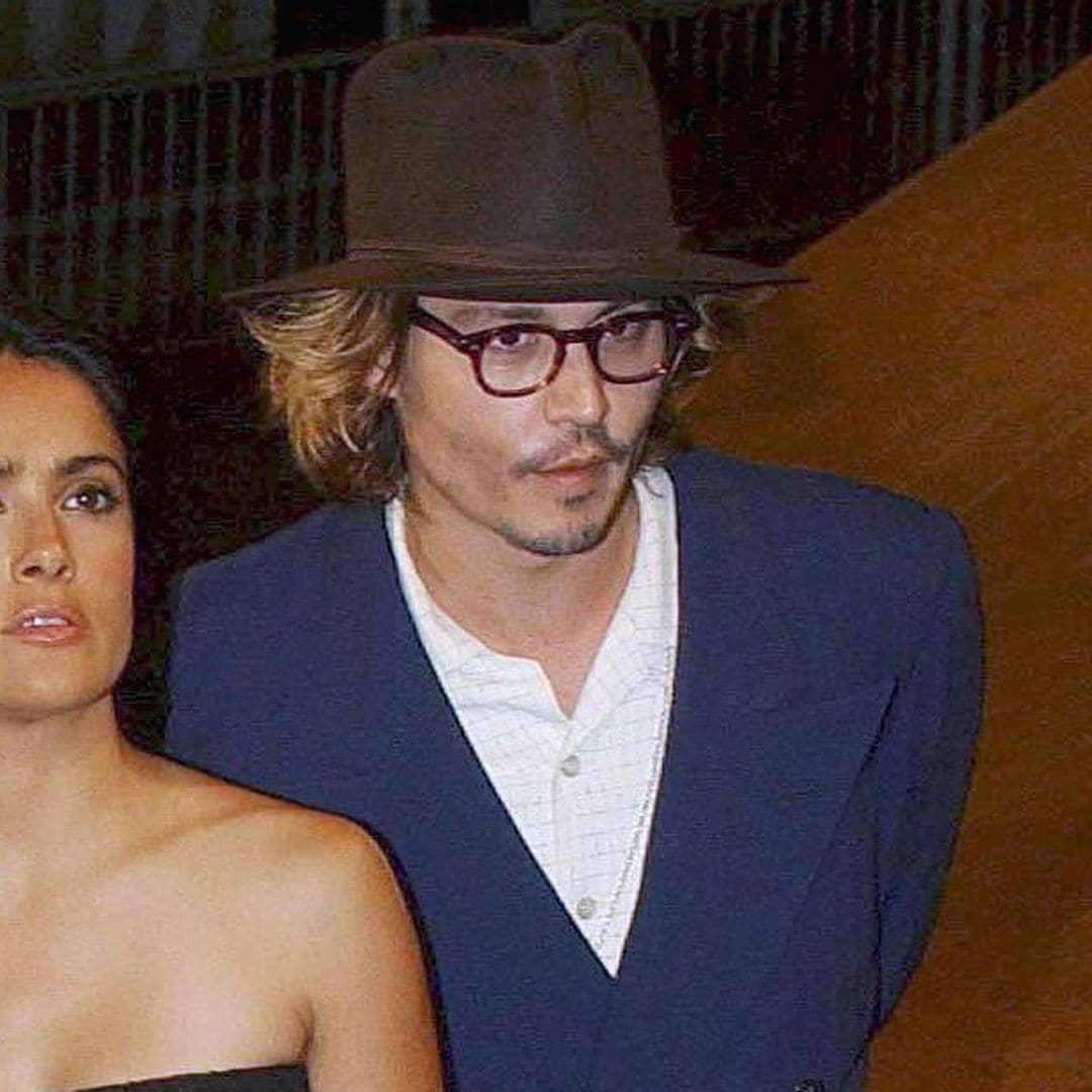 Salma Hayek is a 90s bombshell in incredible throwback photo with Johnny Depp - see it and swoon!