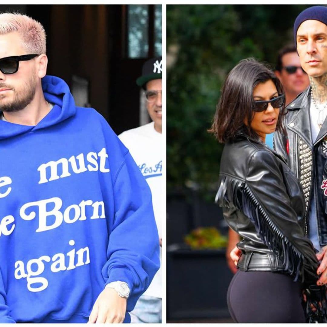 Scott Disick reacts to Kourtney Kardashian giving Travis Barker a lap dance