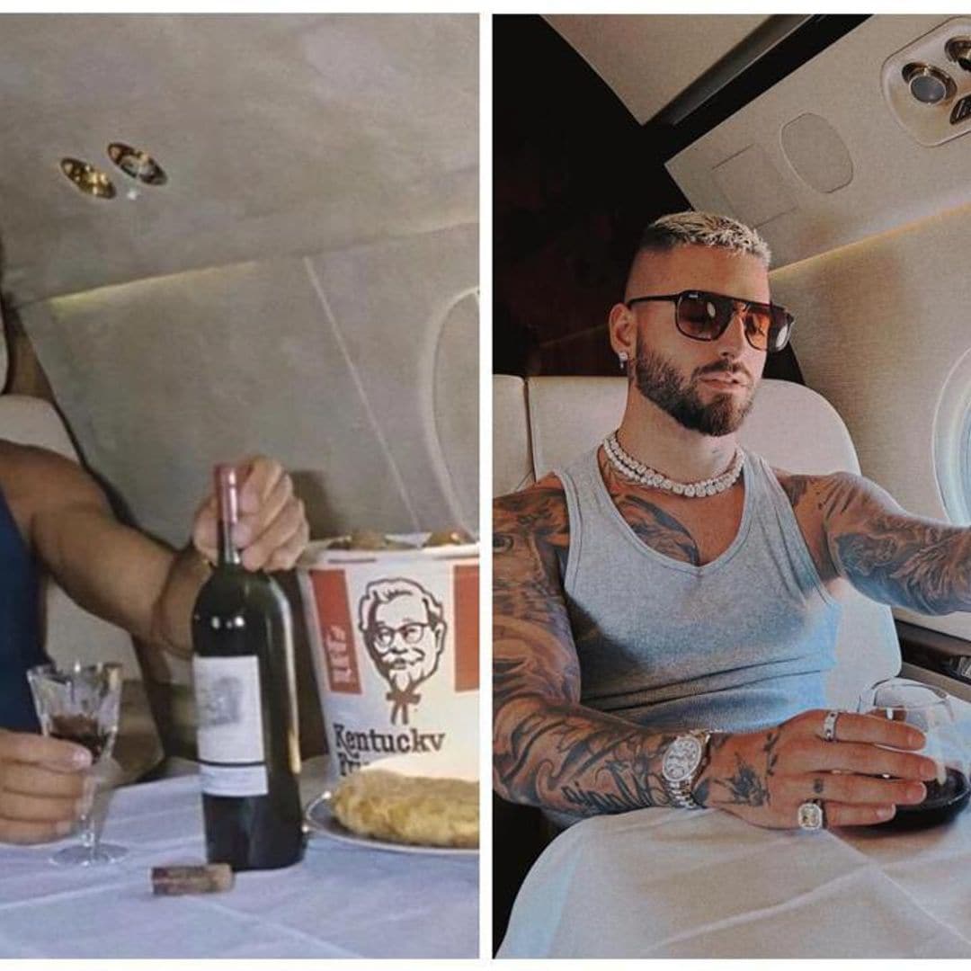 Maluma recreates Julio Iglesias’ iconic private jet photo