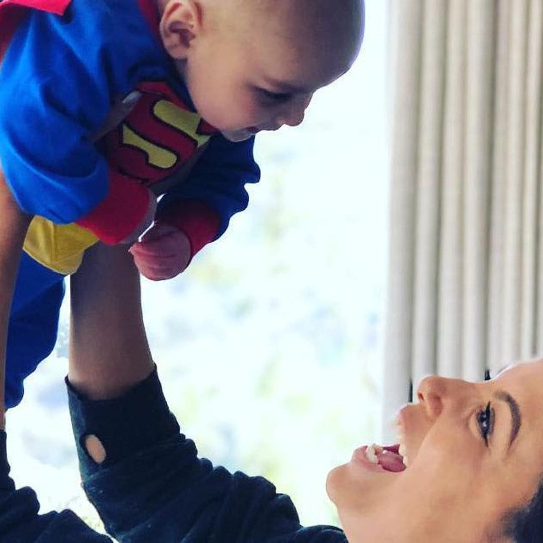 Eva Longoria and her son Santiago kick off Halloween celebrations