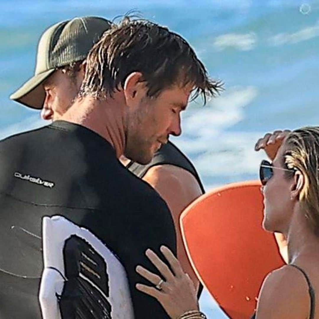 Elsa Pataky and Chris Hemsworth look gorgeous and in love while out surfing