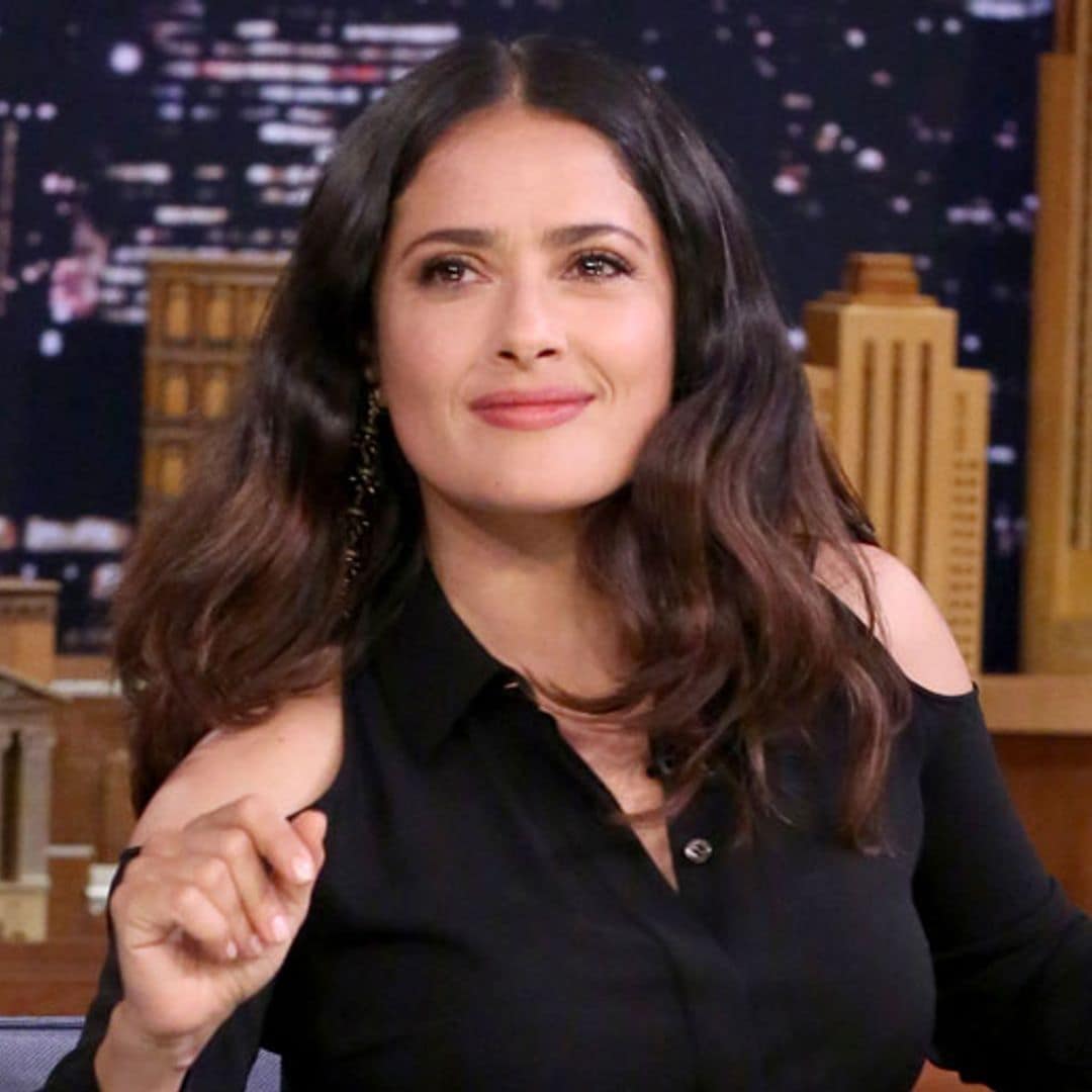 Salma Hayek shows off her sexy dance moves during a party at Cannes