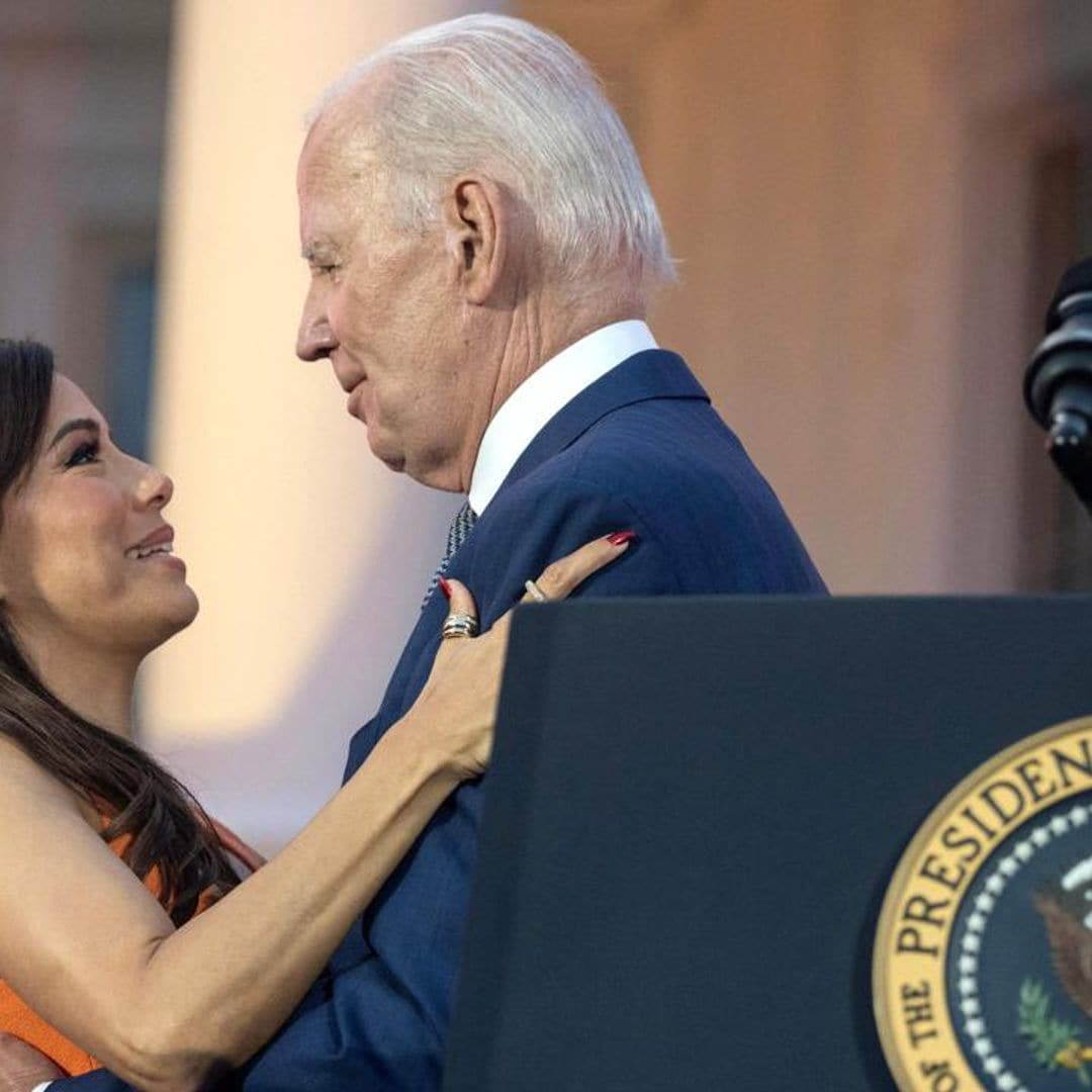 President Joe Biden makes Eva Longoria cry while delivering his thoughts about the ‘Flamin’ Hot’ movie