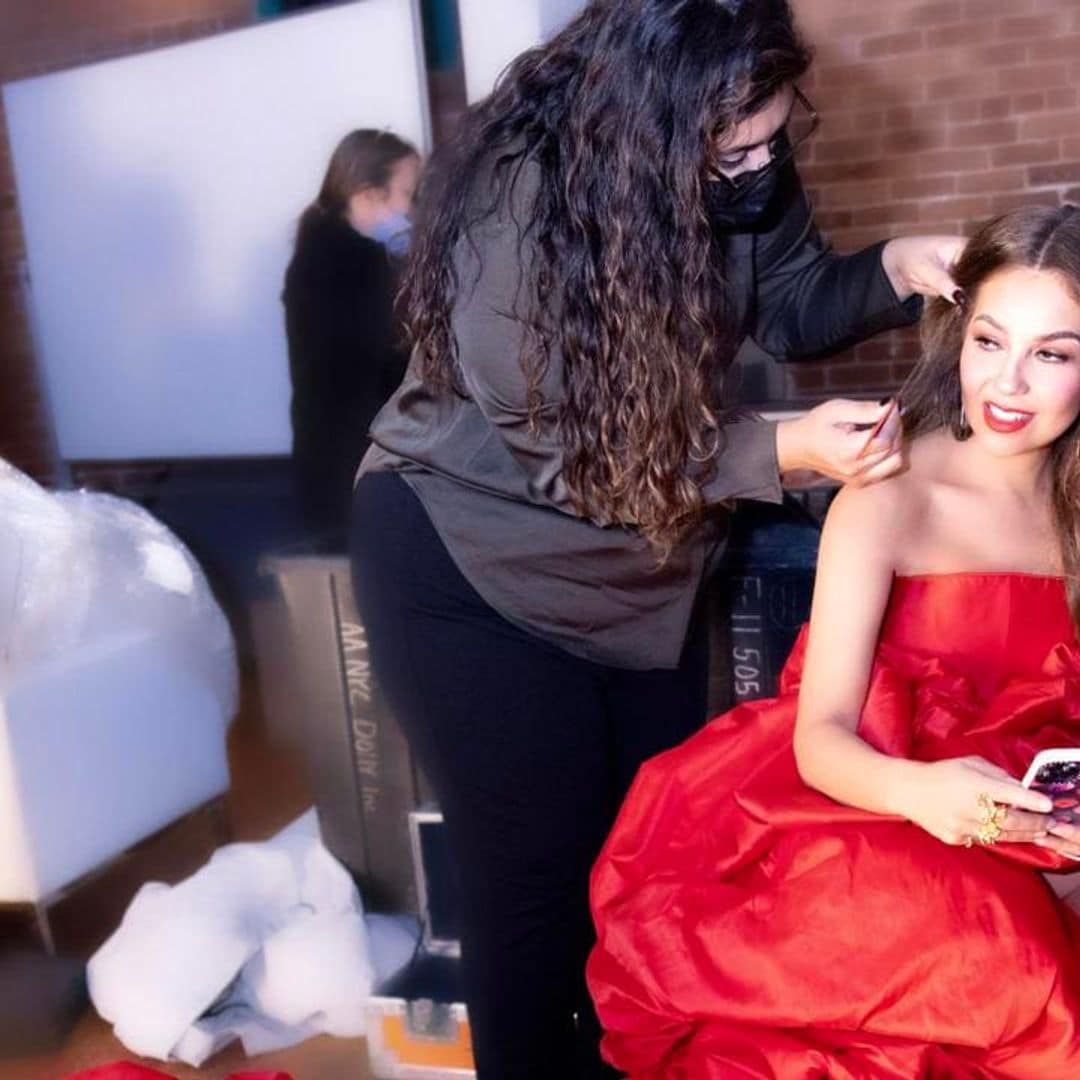 Take a behind the scenes look at Thalía during her “Baila Así” video shoot with Becky G, Play-N-Skillz & Chiquis