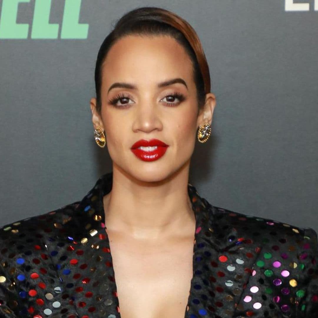 Dascha Polanco beams at the screening of ‘Bombshell’ in a festive suit