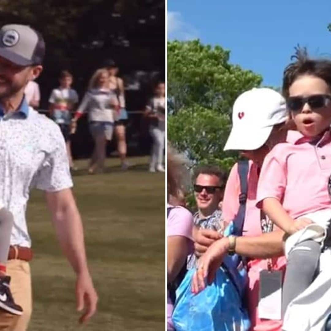 Justin Timberlake's son Silas makes rare public appearance at celebrity golf tournament