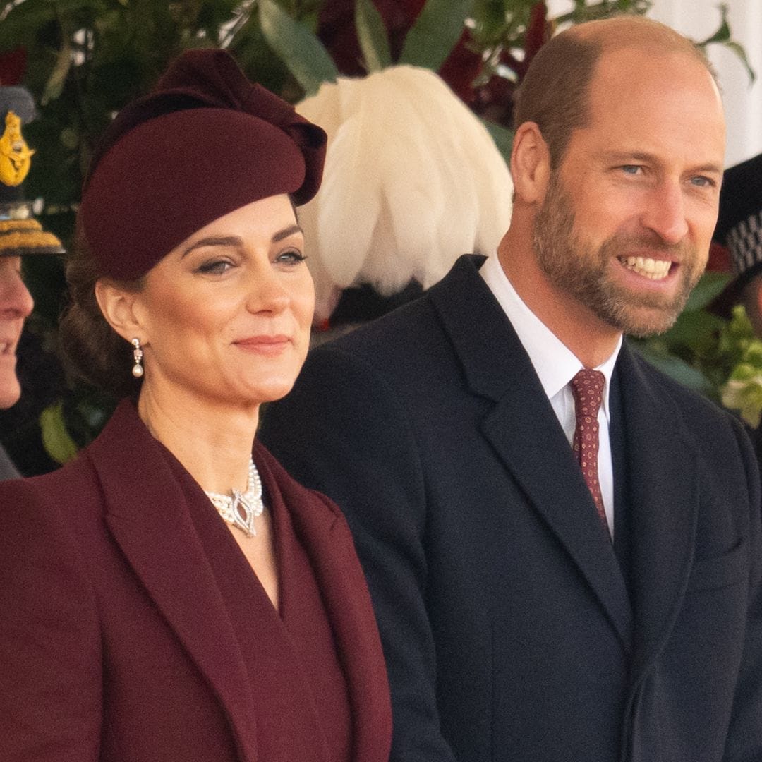 The Princess of Wales looks beautiful in burgundy as she makes appearance with Prince William and King Charles