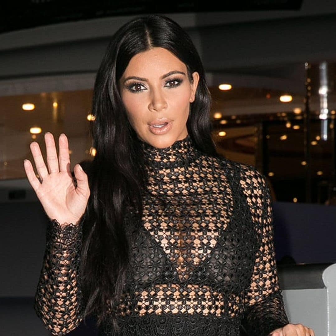 Pregnant Kim Kardashian matches Kylie and Kris in sheer dress in Cannes