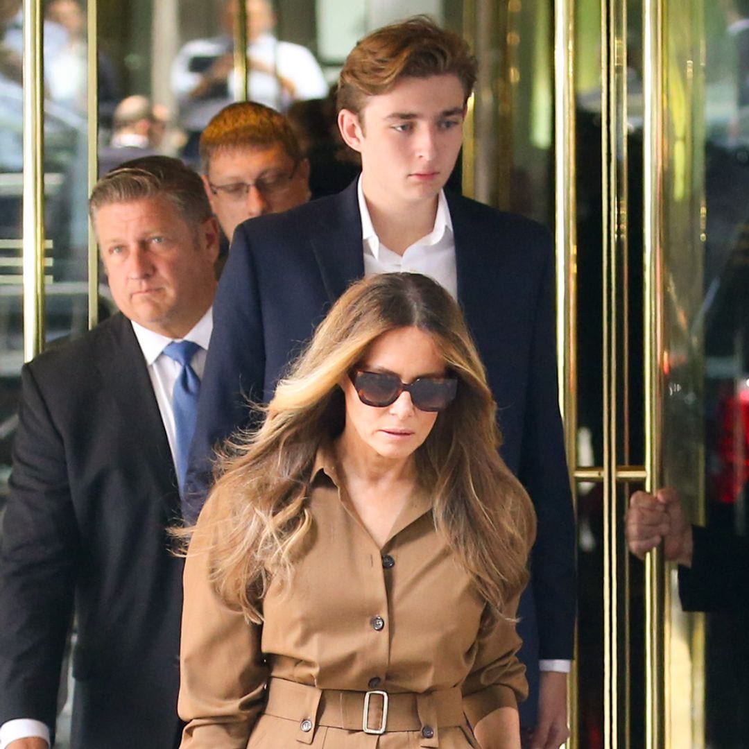 Melania and Barron Trump make their way to Florida to support Donald Trump during election night