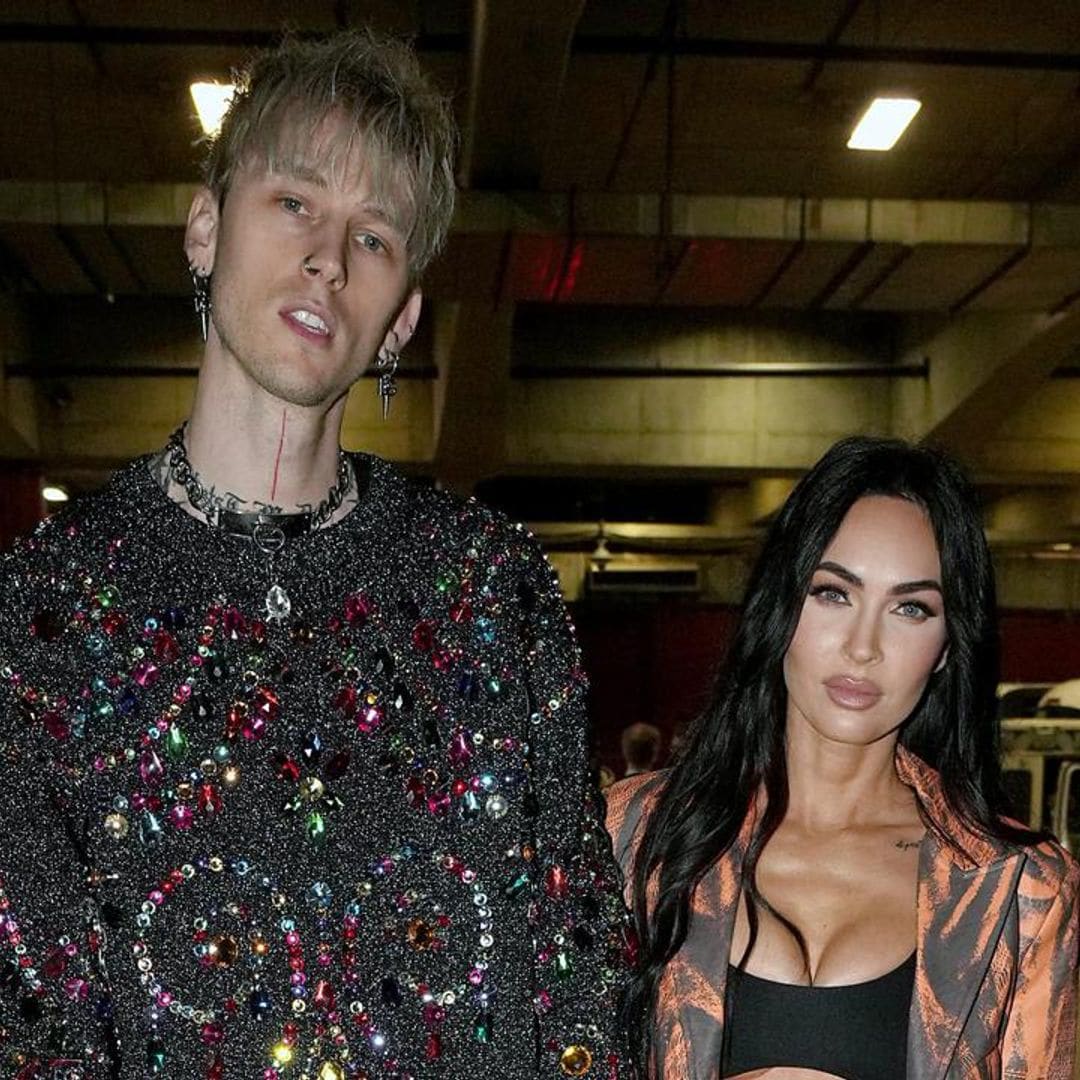 Megan Fox laughs as she is called MGK’s wife at NBA game