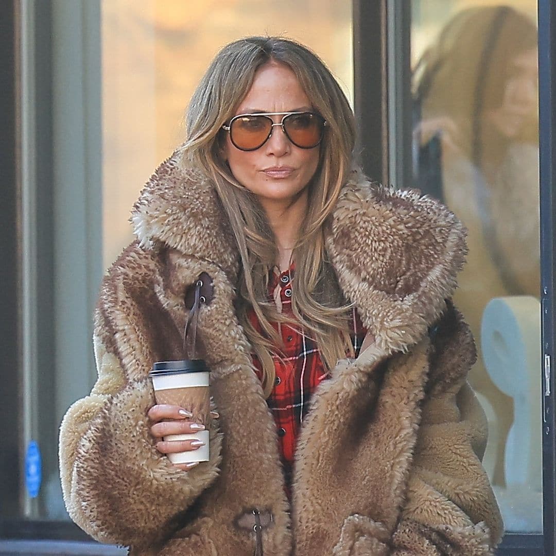 Jennifer Lopez masters the après-ski look in designer winter wear and her engagement ring