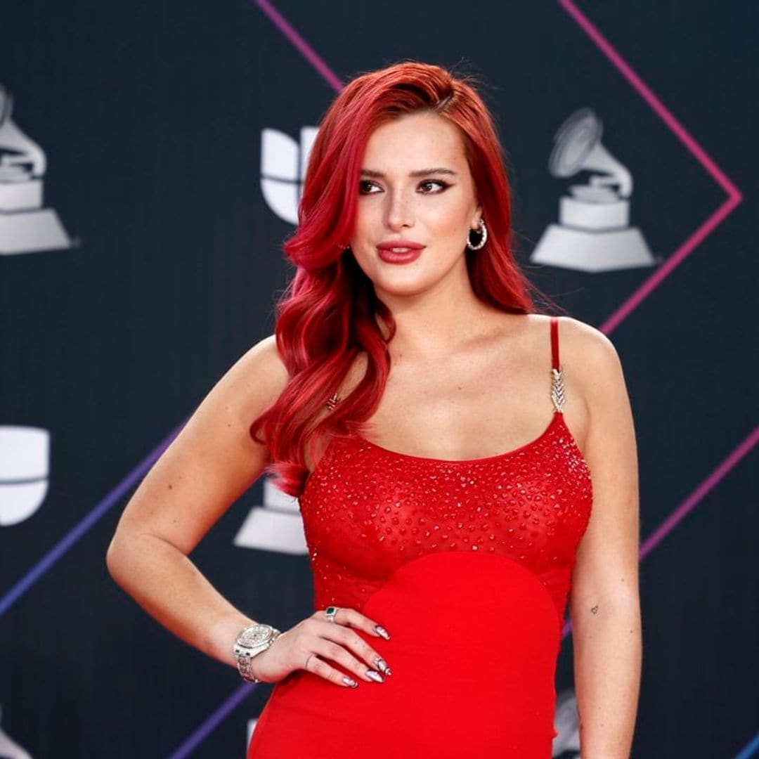 Bella Thorne makes her Latin Grammy Awards debut in a vibran red Versace [PICTURES]