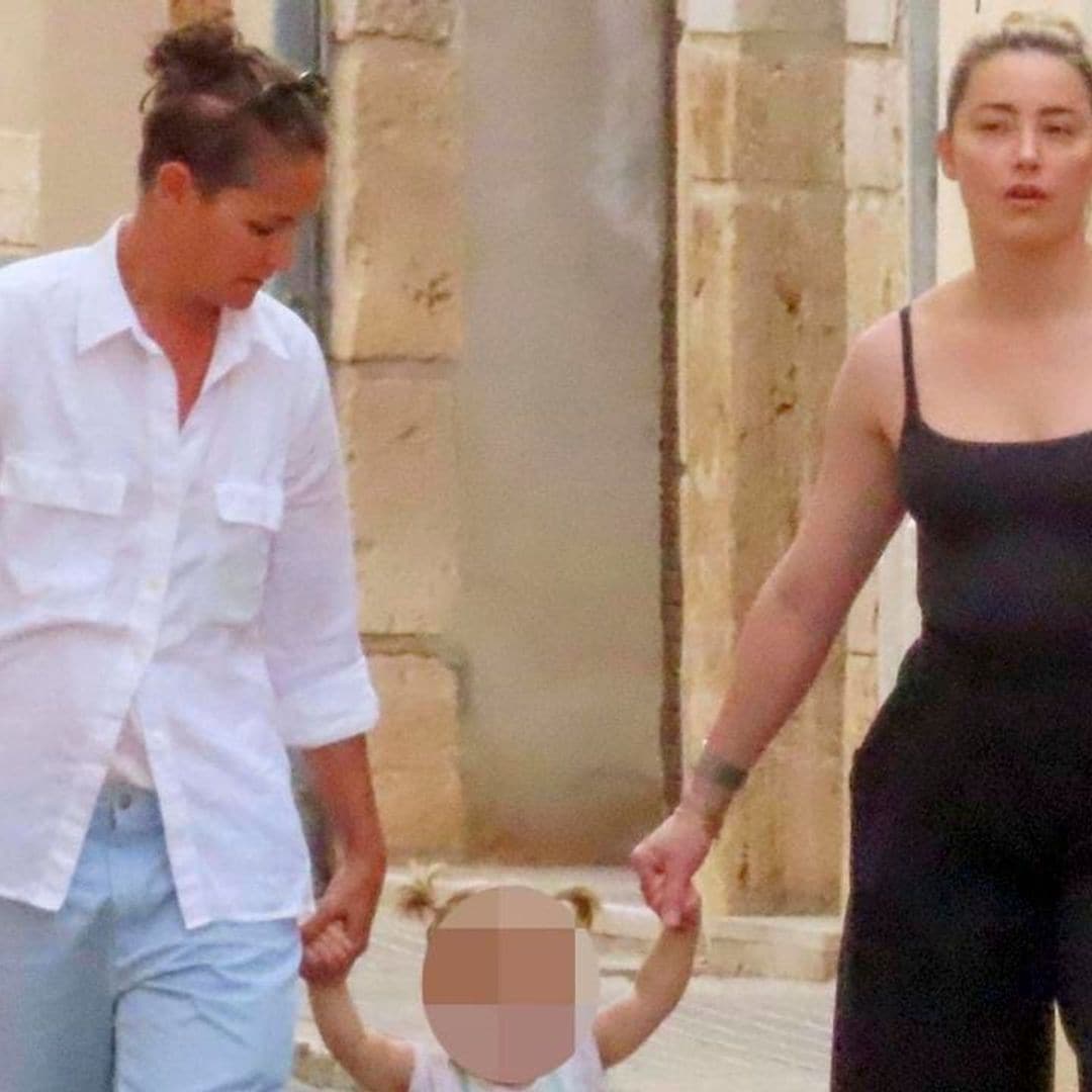 Amber Heard photographed having fun with her daughter in Spain