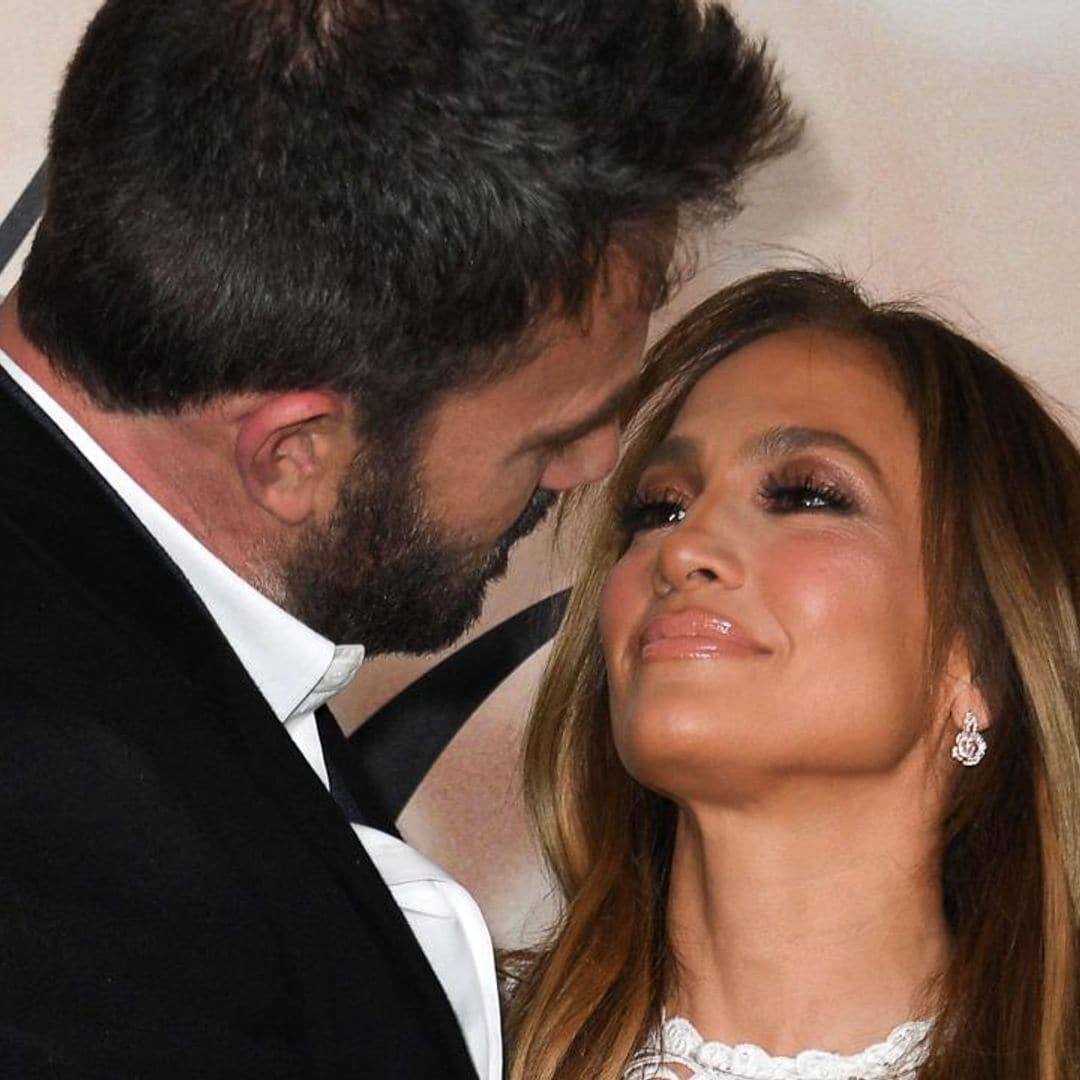 Jennifer Lopez and Ben Affleck celebrate their one-year anniversary sorrounded by their kids