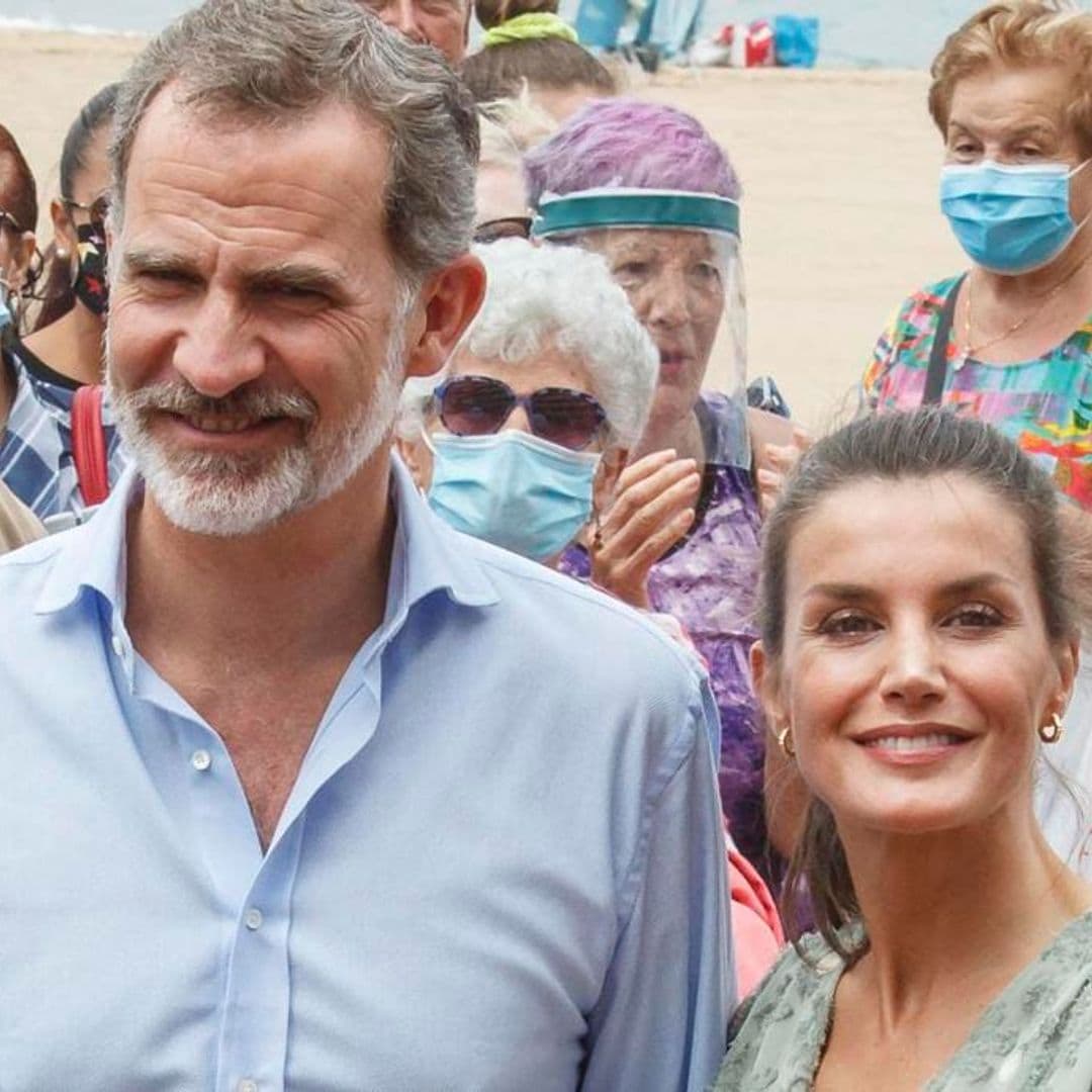 Queen Letizia looks summer-ready in affordable Zara dress for trip to the beach