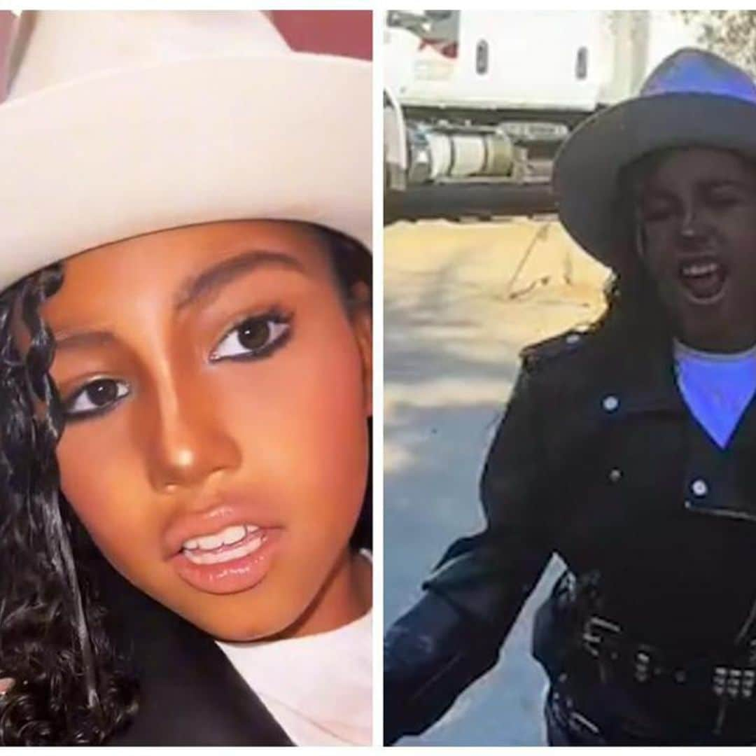 North West wears Michael Jackson’s hat to complete her Halloween costume