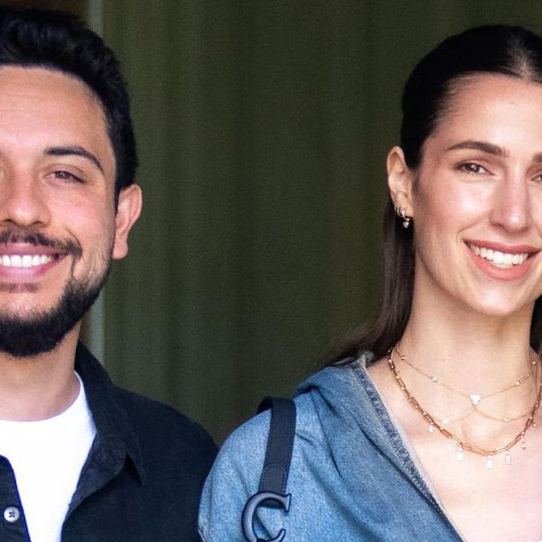 Princess Rajwa and Crown Prince Hussein make surprise appearance at basketball game—wearing matching shirts!