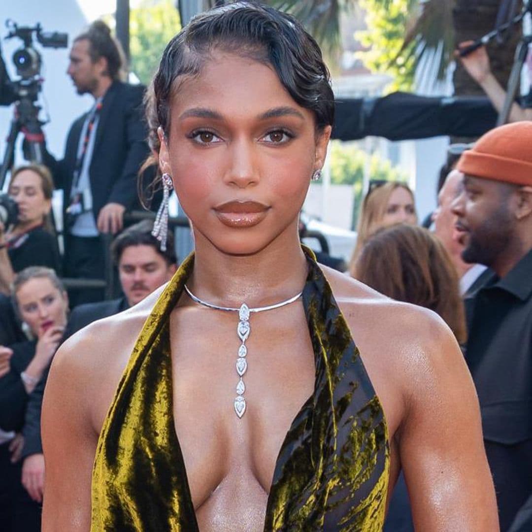 Lori Harvey wears a plunging sheer halter gown at the ‘Asteroid City’ premiere at Cannes