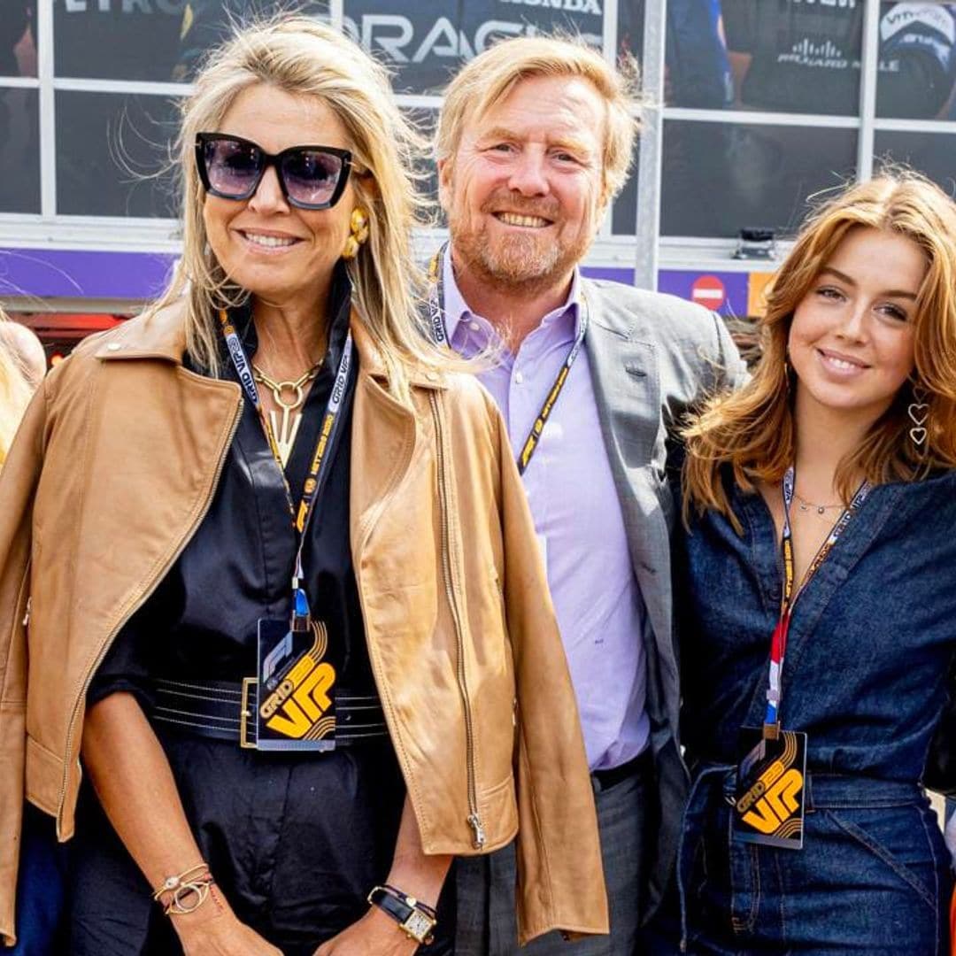 Queen Maxima and King Willem-Alexander attend Dutch Grand Prix with daughters and niece