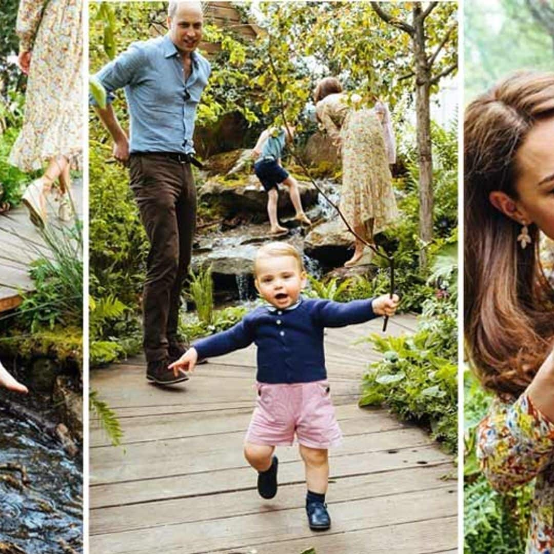 He's walking! Prince Louis races around mom Kate Middleton's designer garden with George and Charlotte