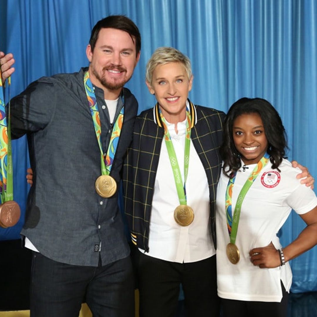 Find out what Simone Biles offered to do for Kim Kardashian and how Channing Tatum surprised her