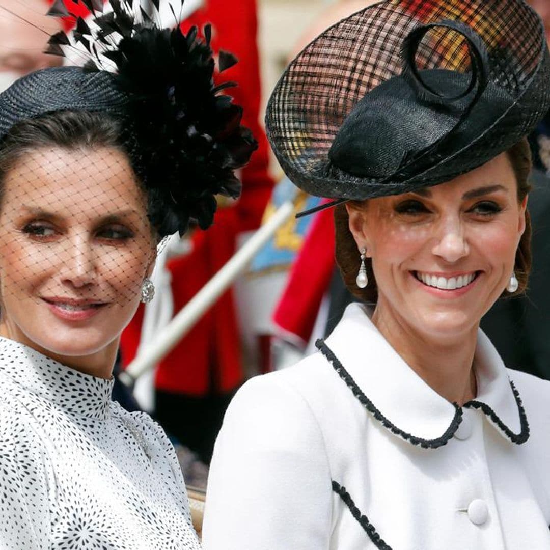 Queen Letizia takes a page out of Kate Middleton’s style book for latest outing in Madrid