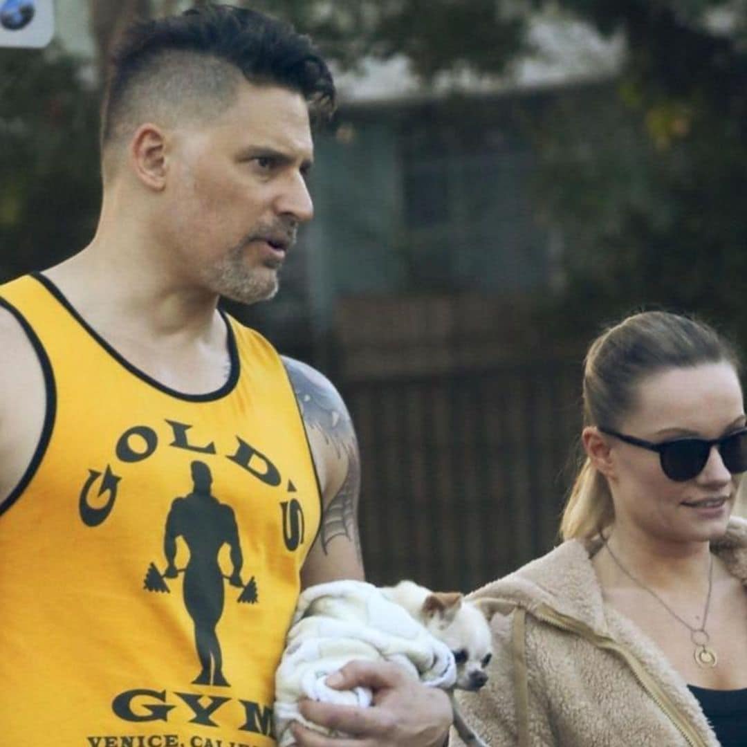 Joe Manganiello and Caitlin O’Connor stop by the gym with Bubbles