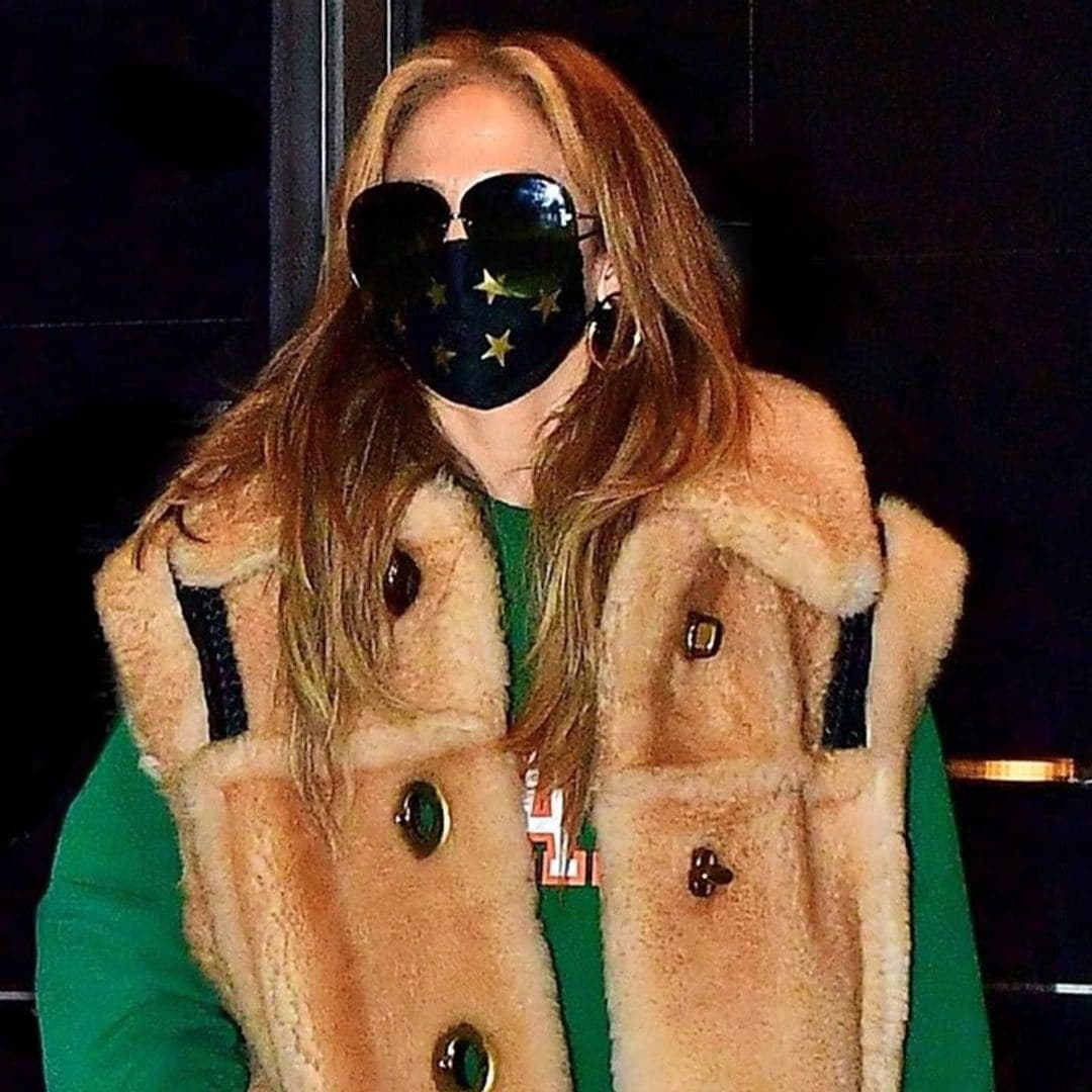 Jennifer Lopez encourages ‘empathy’ with cozy green sweatsuit in NYC