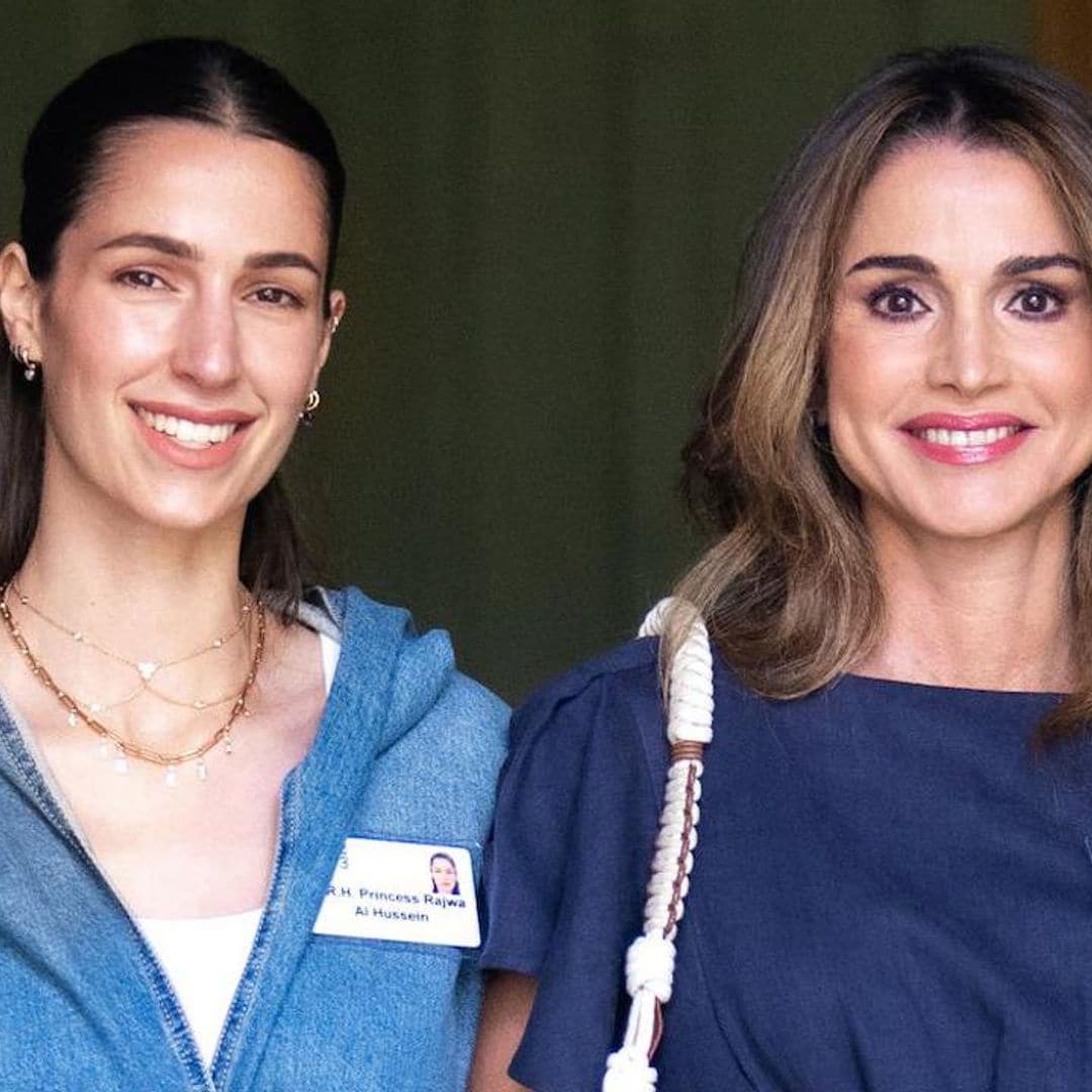 Queen Rania and Princess Rajwa ride in golf cart—with a familiar face behind the wheel!