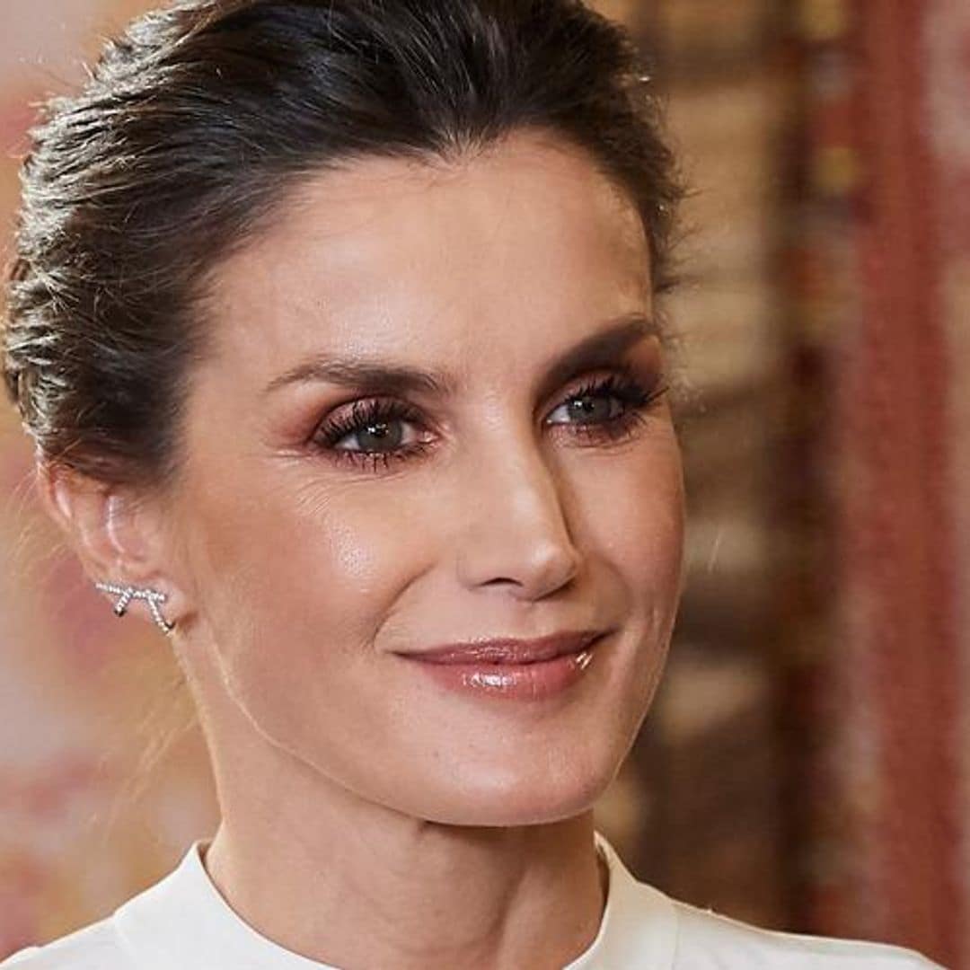 Queen Letizia exudes glamour wearing H&M to palace reception