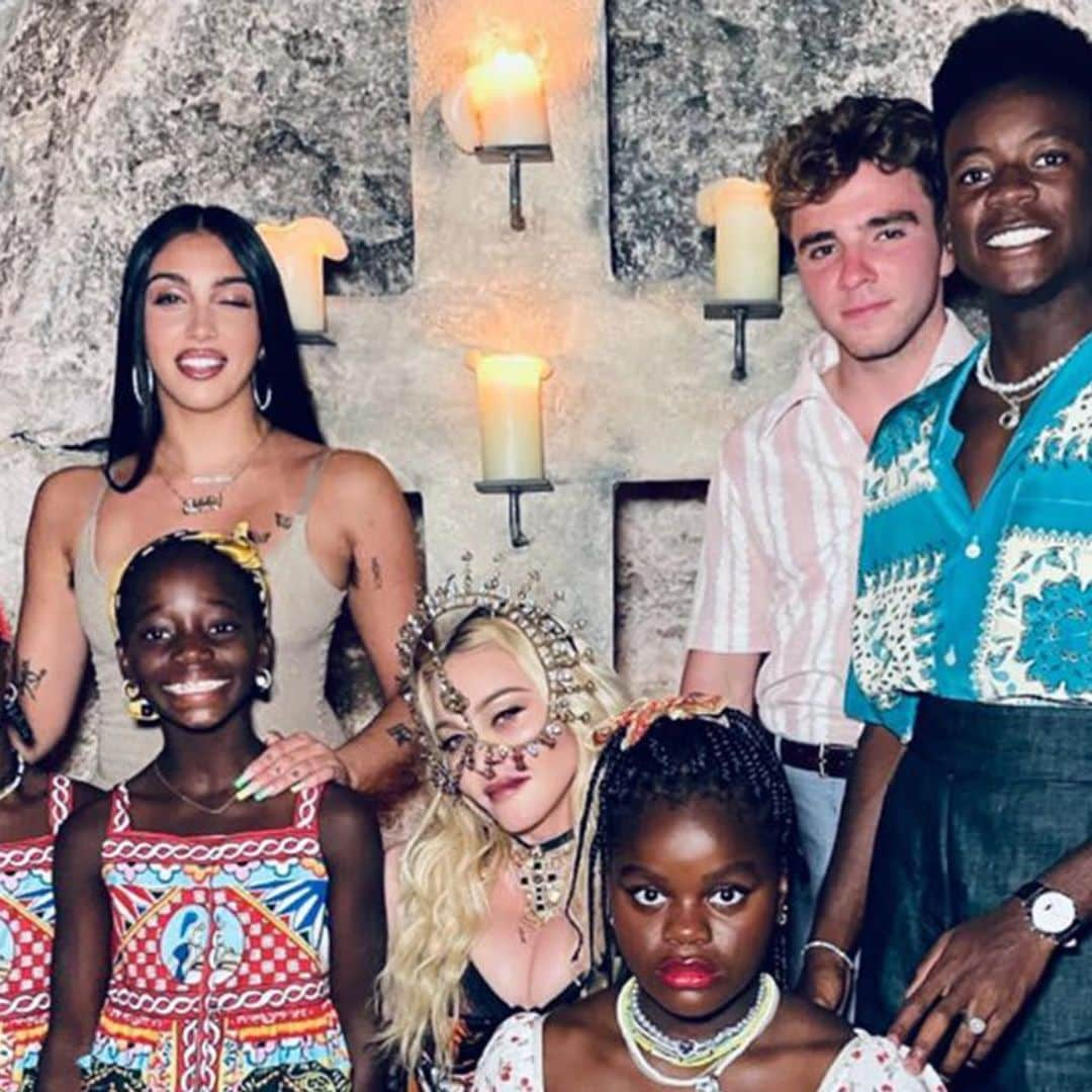 Madonna takes rare pic with all six kids for her 63rd birthday