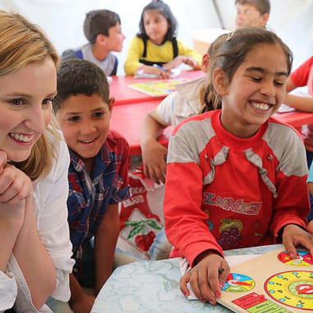 'Downton Abbey's Laura Carmichael visits child refugees in Lebanon