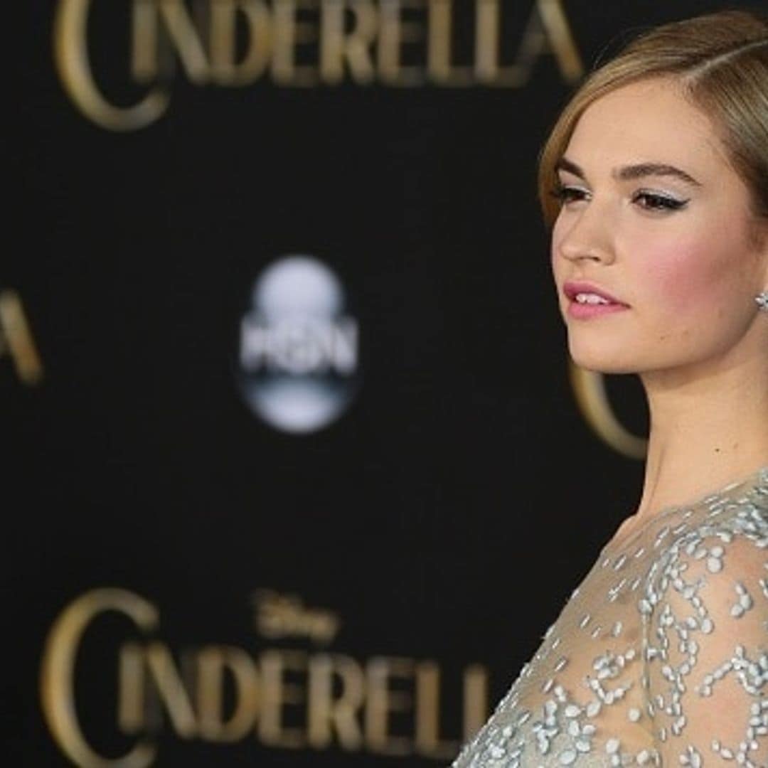 Lily James looked like a true princess at 'Cinderella' premiere