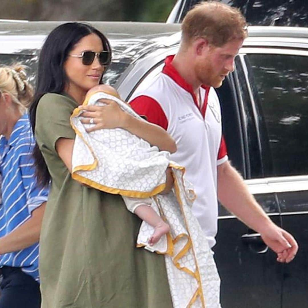 Archie is baby Prince Harry's twin as he arrives in South Africa