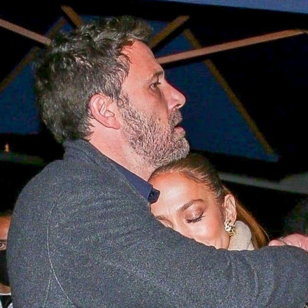 Jennifer Lopez and Ben Affleck flaunt their love while waiting outside a restaurant in Beverly Hills