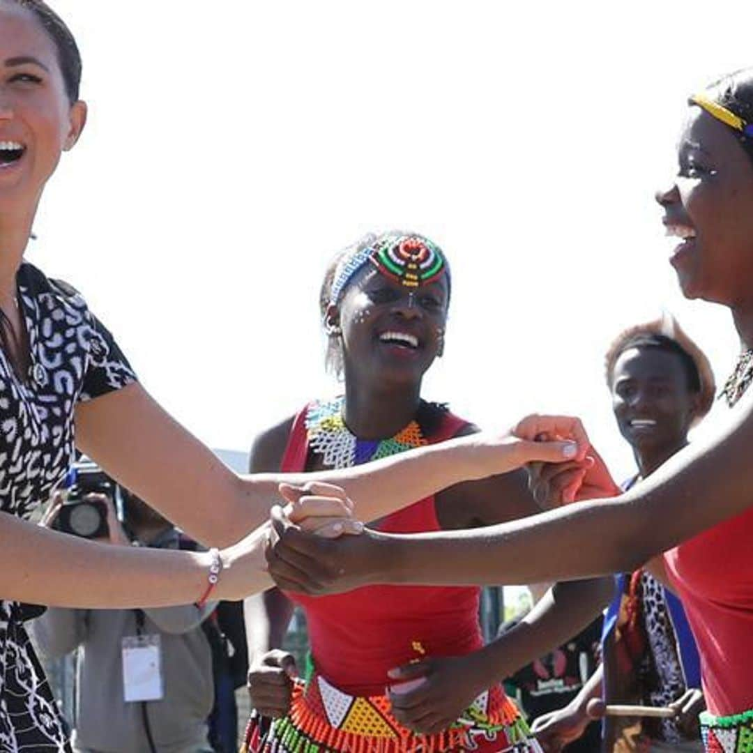 Dancing Duchess Meghan says she is visiting Africa as 'a woman of color'