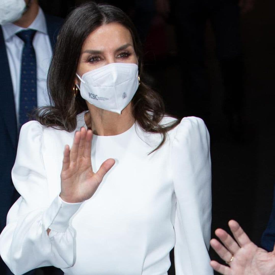 Queen Letizia poses for selfies at Mercedes-Benz Fashion Week Madrid