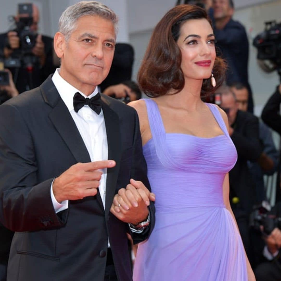 George and Amal Clooney step out for first red carpet since welcoming twins in Venice