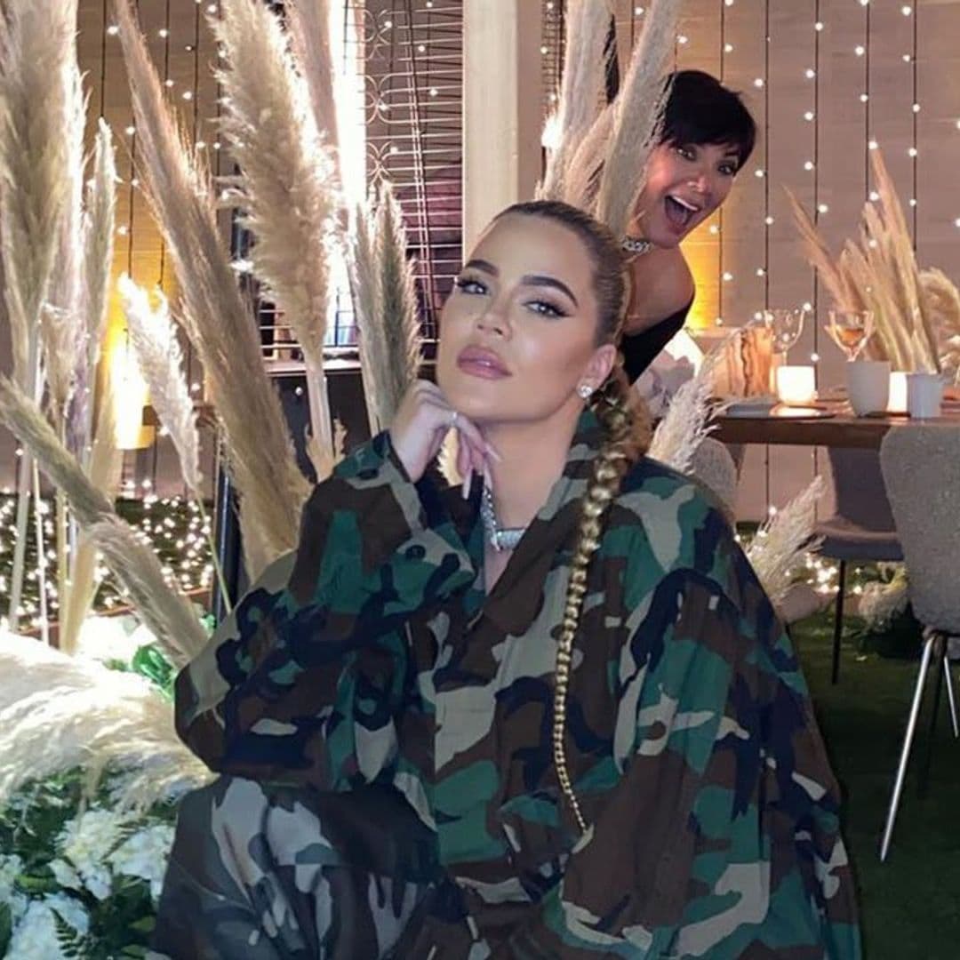 Khloé Kardashian looks ready to battle the haters in a head to toe camouflage look