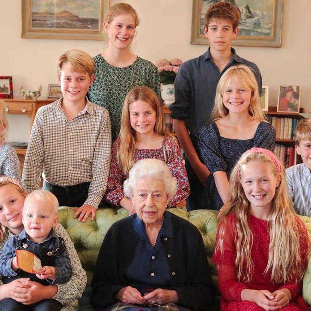 Queen Elizabeth pictured with 8 great-grandchildren in never-before-seen photo