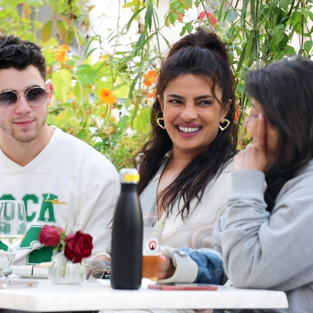 Nick Jonas and Priyanka Chopra couldn’t keep their hands off of each other while at lunch