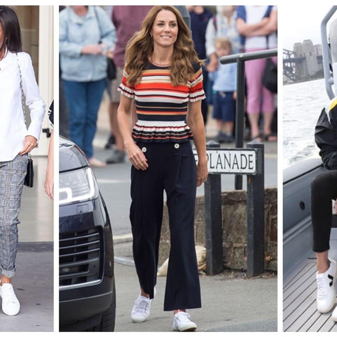 From Meghan Markle to Queen Letizia, check out the royals rocking the white sneaker trend