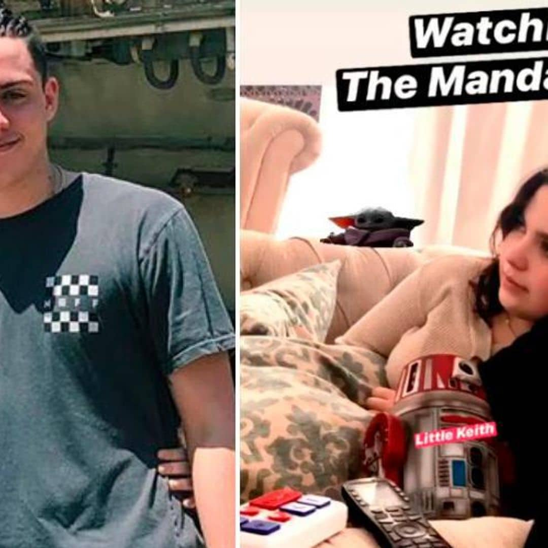 Marc Anthony's son Cristian and his girlfriend snuggle up during ultimate sofa date