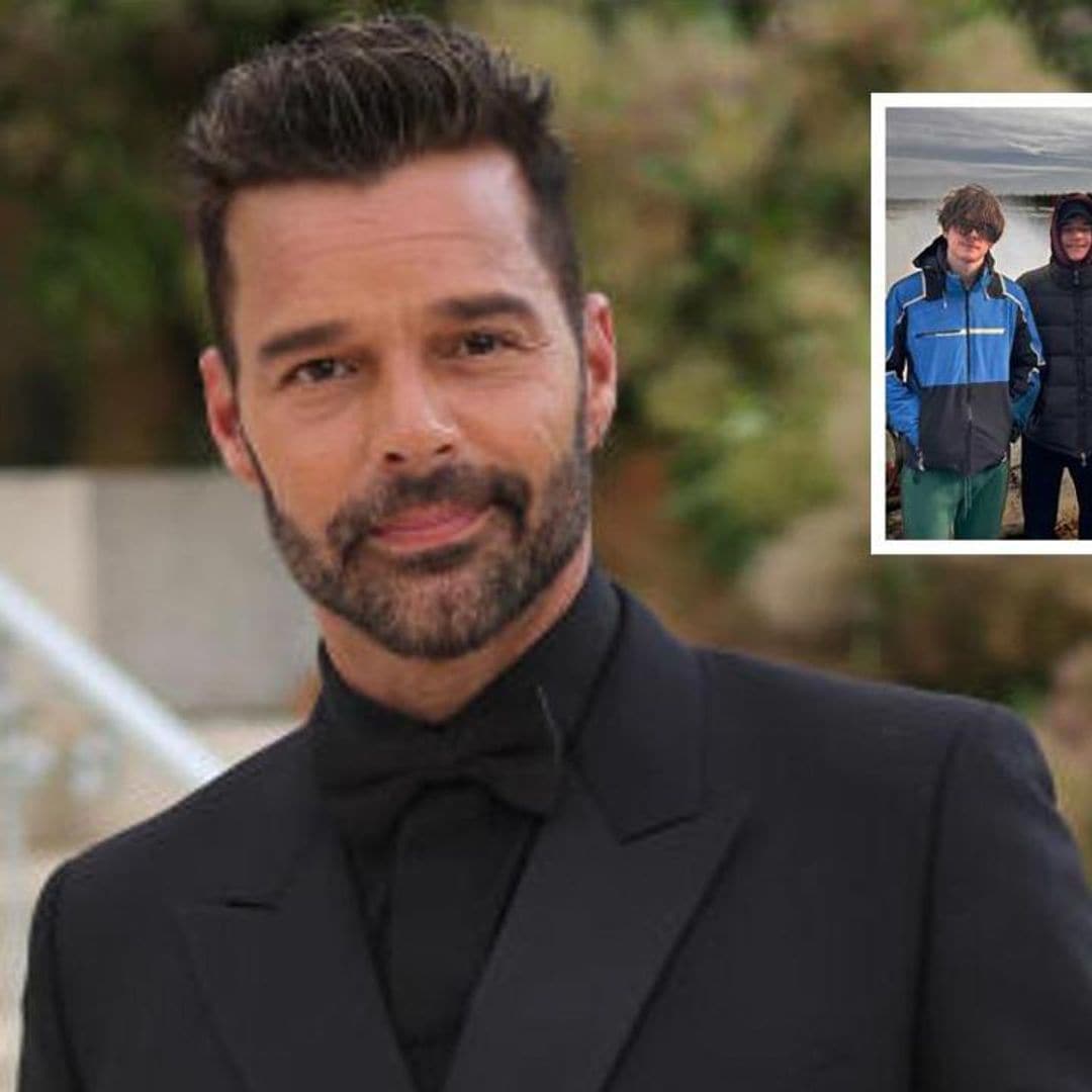 Ricky Martin is accompanied by his sons Matteo and Valentino as he travels the world