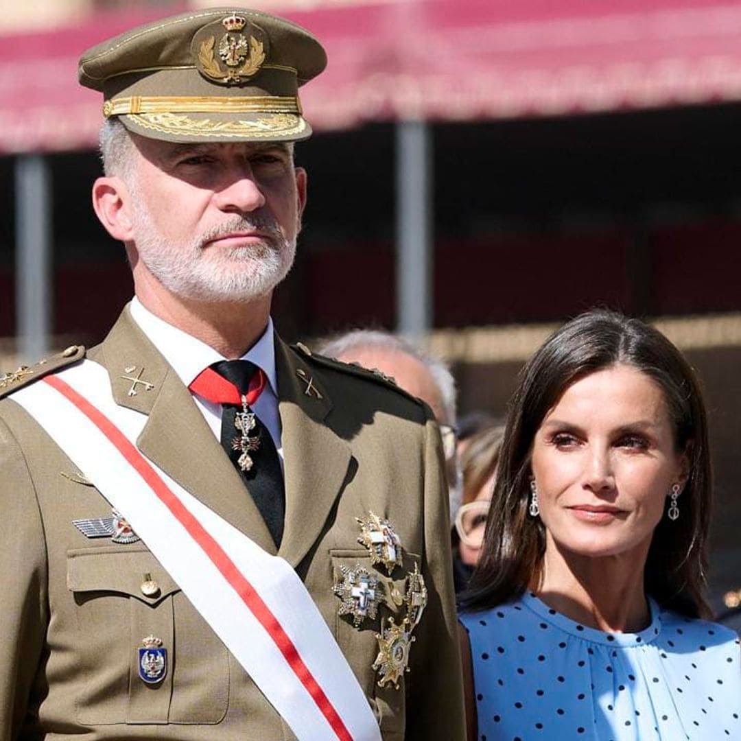 Proud parents Queen Letizia and King Felipe attend daughter’s ceremony at military academy