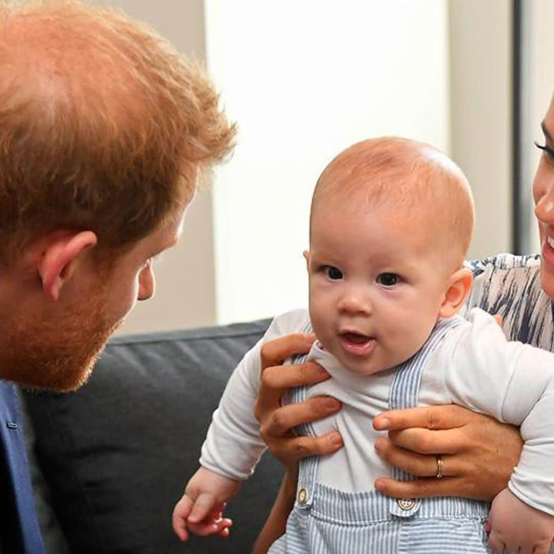 Baby Archie gives Archbishop Tutu a sweet high five in new video